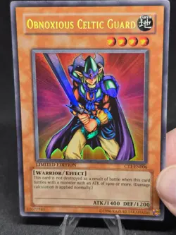 Yu-Gi-Oh! Obnoxious Celtic Guard CT1-EN006 2004 Collectors Tin LE Ultra Rare NM - Image 1