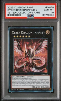 Cyber Dragon Infinity *PSA GEM MINT 10* RA04-EN068 *POP 1* Collector's Rare - Image 1