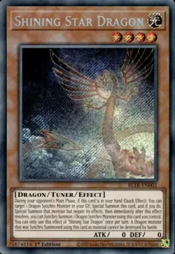 x1 Shining Star Dragon - BLTR-EN002 - Secret Rare - 1st Edition Yu-Gi-Oh! M/NM - Image 1