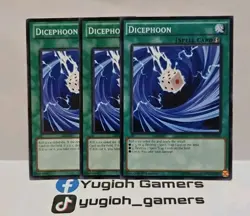 YUGIOH DICEPHOON X3 COMMON DIFFERENT SETS LIGHT PLAYED - Image 1