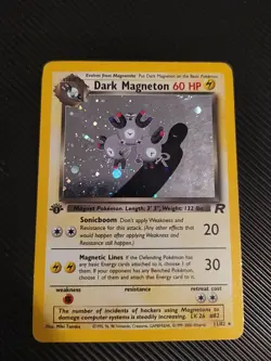 Dark Magneton 11/82 - 1st Edition Pokemon Card Team Rocket Rare WOTC LP/MP - Image 1