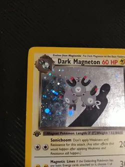 Dark Magneton 11/82 - 1st Edition Pokemon Card Team Rocket Rare WOTC LP/MP - Image 3