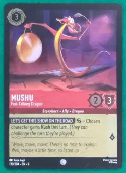 Mushu - Fast-Talking Dragon (Foil) - Reign Of Jafar #130 - Lorcana TCG Card - Image 1