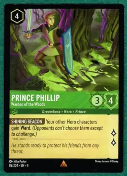 Prince Phillip - Warden Of The Woods - Ursula's Return #88 - Lorcana TCG Card - Image 1