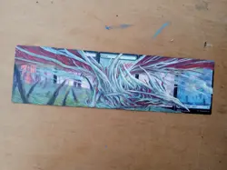 MtG ONE PHYREXIA Dragon 5-Card Lands Panorama Magic Altered Hand Painted Art - Image 1