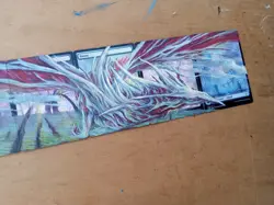 MtG ONE PHYREXIA Dragon 5-Card Lands Panorama Magic Altered Hand Painted Art - Image 3