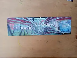 MtG ONE PHYREXIA Dragon 5-Card Lands Panorama Magic Altered Hand Painted Art - Image 4