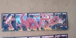 MtG BFZ Devil Kraken 5-Card Mountain Panorama Magic Altered Hand Painted Art - Image 5