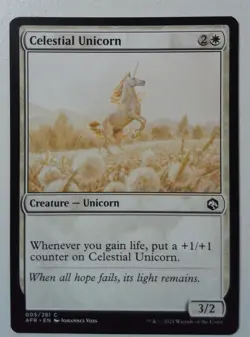 Celestial Unicorn *Common* Magic MtG x1 AFR Adventures in the Forgotten Realms - Image 1