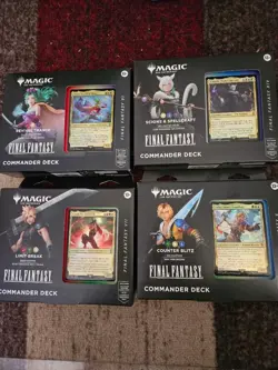 Magic The Gathering Final Fantasy Commander Decks Set of 4 - Image 1