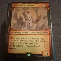 Gloin, Dwarf Emissary Showcase Scrolls Foil Lord Of The Rings LTR MTG Magic - Image 1
