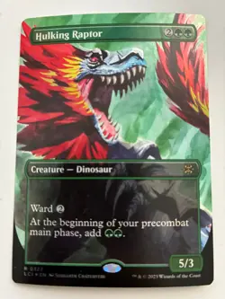 MTG Hulking Raptor (Borderless) The Lost Caverns of Ixalan Foil NM - Image 1
