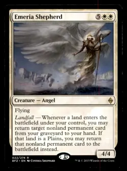 MTG Emeria Shepherd LP Light Play Battle for Zendikar [610] - Image 1