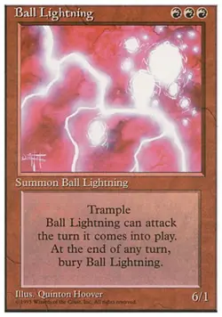 Ball Lightning - Heavy Play MTG 4th Edition - Image 1