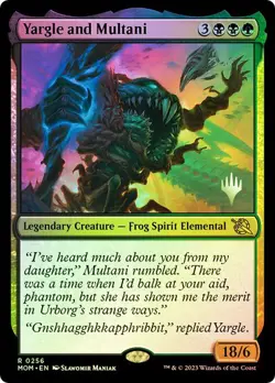 Magic The Gathering MTG YARGLE AND MULTANI FOIL March of the Machine Promos NM - Image 1