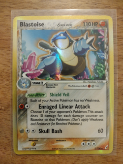 Blastoise (Delta Species) 2/100 Pokemon EX Crystal Guardians Holo Rare LP-MP - Image 1
