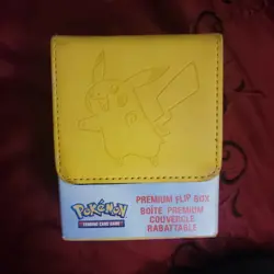 2X Ultra Pro TCG Flip Deck Box Pokemon Pikachu Yellow Trading Leatherette 80+ - Image 1