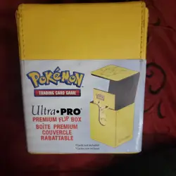 2X Ultra Pro TCG Flip Deck Box Pokemon Pikachu Yellow Trading Leatherette 80+ - Image 2