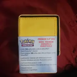 2X Ultra Pro TCG Flip Deck Box Pokemon Pikachu Yellow Trading Leatherette 80+ - Image 3