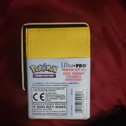 2X Ultra Pro TCG Flip Deck Box Pokemon Pikachu Yellow Trading Leatherette 80+ - Image 4