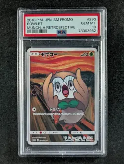 2018 Pokemon ROWLET 290/SM-P Promos Munch: A Retrospective Campaign JPN PSA 10 - Image 1
