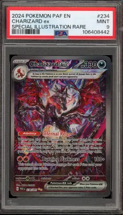 Pokemon Charizard ex Paldean Fates Special Illustration Rare #234 PSA 9 Mint - Image 1
