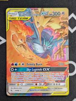 Moltres Zapdos Articuno GX 44/68 Pokemon Sun & Moon Hidden Fates - MINT Gradable - Image 1