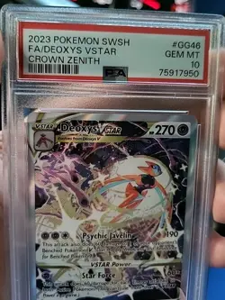 2023 Pokemon Crown Zenith Deoxys Full Art Vstar Psa 10 - Image 2