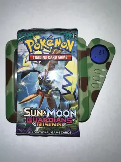 21.7g! Heavy Pokemon TCG Sun and Moon Guardians Rising Sealed Booster Pack Tapu - Image 1