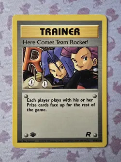 Here Comes Team Rocket 71/82 1st Edition Team Rocket Rare Pokemon Card MP - Image 1