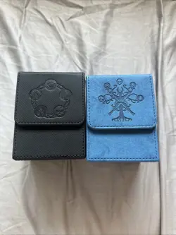 2 MTG 100 Card Commander Magnetic Deck Boxes Black/blue And Blue/purple - Image 1