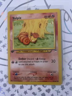 Pokemon Card - Vulpix 1st Edition Neo Destiny 91/105 Common - Image 1