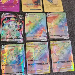 Lot of 21 Custom Pokemon Cards - VMAX, GX, TAG TEAM, Rainbow Full Art - Image 5