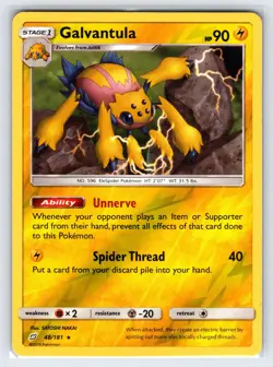 Galvantula 48/181 2019 S&M Team Up Pokemon Card Nintendo Reverse Holo Rare - Nm - Image 1