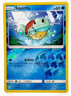 Squirtle Reverse Holo 33/214 Pokemon Card 2019 Unbroken Bonds - Image 1