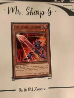 MALICEVOROUS KNIFE - 1st EDITION MP14-EN129 ENGLISH Yu-Gi-Oh! CARD COMMON KONAMI - Image 2