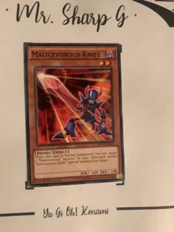 MALICEVOROUS KNIFE - 1st EDITION MP14-EN129 ENGLISH Yu-Gi-Oh! CARD COMMON KONAMI - Image 3