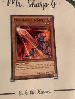 MALICEVOROUS KNIFE - 1st EDITION MP14-EN129 ENGLISH Yu-Gi-Oh! CARD COMMON KONAMI - Image 4
