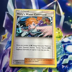 Misty's Water Command 63/68 Holo Rare - 2019 Pokemon Hidden Fates NM - Image 1
