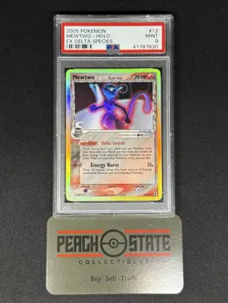 PSA 9 MINT - Mewtwo 12/113 EX Delta Species Holo Rare Pokemon TCG 2005 - Image 1