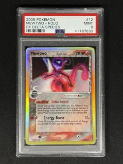 PSA 9 MINT - Mewtwo 12/113 EX Delta Species Holo Rare Pokemon TCG 2005 - Image 2
