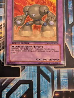 Elemental Hero Mudballman MDP2-EN002 Rare Limited Edition - Image 3