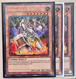 3x Threshold Borg 1st Edition Ultra Rare MP22-EN246 Yu-Gi-Oh! - Image 1