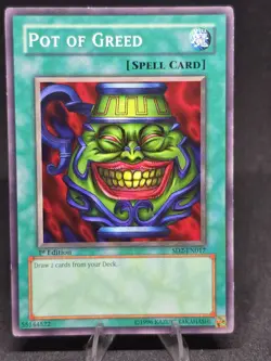 Yu-Gi-Oh! Pot of Greed SD2-EN017 Structure Deck: Zombie Madness 1st Edition VLP - Image 1