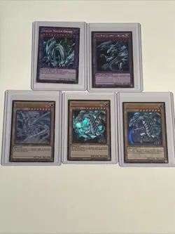 Yu-Gi-Oh! TCG: Set Of 3 Blue Eyes White Dragon, BEU Dragon & DM Knight All Mint - Image 1