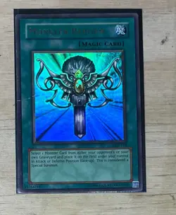 HEAVY PLAYED English Yu Gi Oh Monster Reborn - LOB-118 - Ultra Rare - HP - Image 1