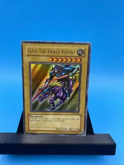 Yu-Gi-Oh! TCG Gaia The Fierce Knight LOB-006 Ultra Rare Rough Condition - Image 1
