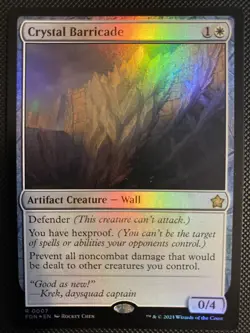 English - MTG Crystal Barricade - FOIL - Foundations - Image 1