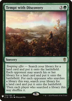 1 x Tempt with Discovery - Mystery Booster / The List - Moderate Play - MTG - Image 1