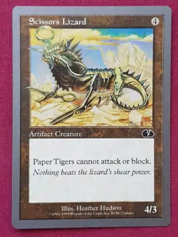 Magic The Gathering UNGLUED SCISSORS LIZARD TIGER LOBSTER artifact card MTG - Image 1